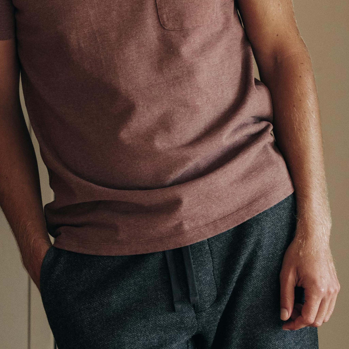 The Heavy Bag Tee in Burgundy