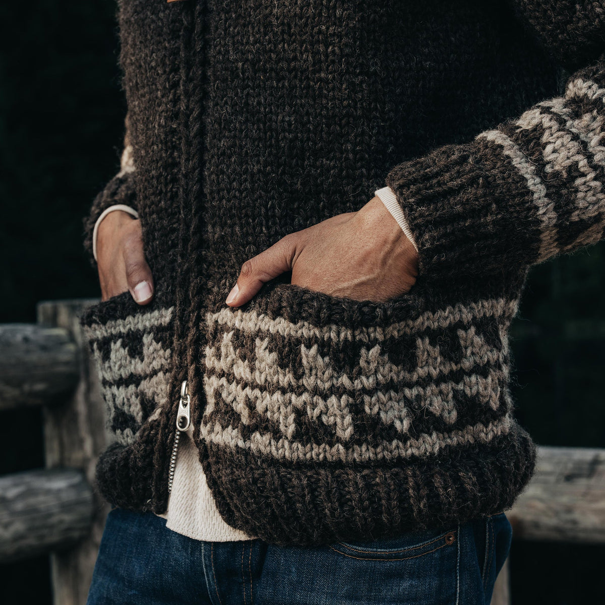 The Seawall Hand-Knit Sweater in Mahogany
