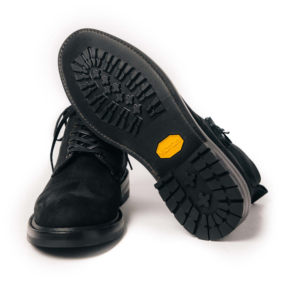 The Moto Boot in Black Weatherproof Nubuck