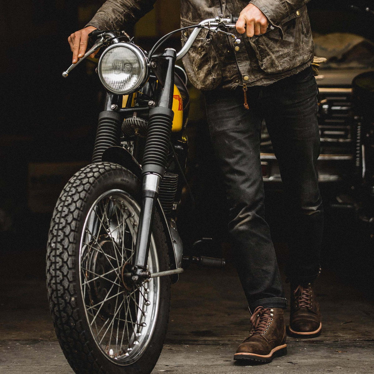 The Moto Boot in Espresso Grizzly