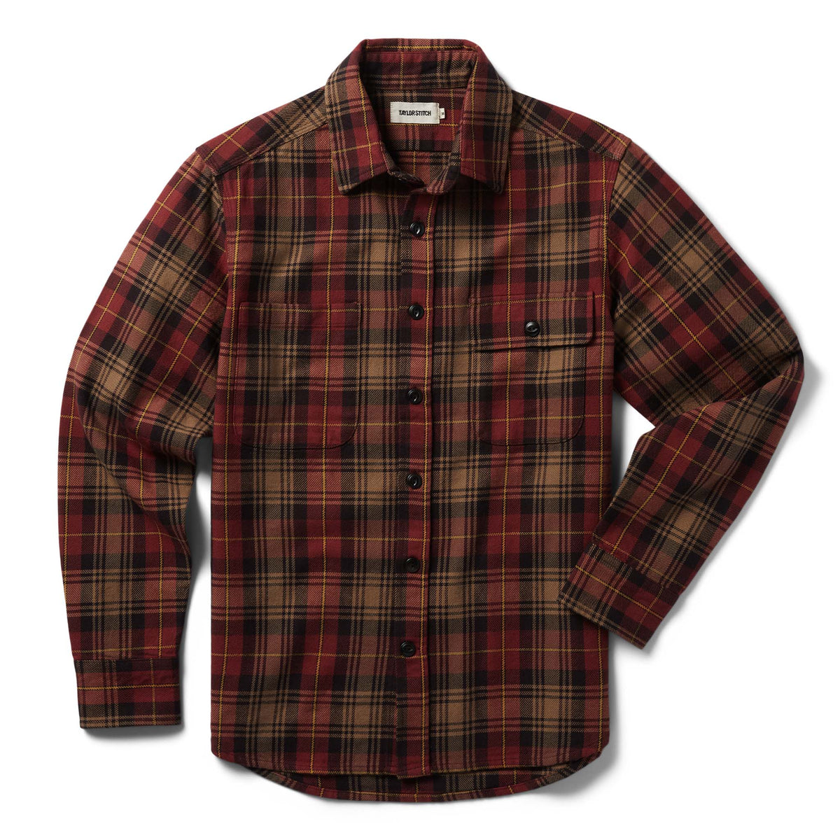 The Moto Utility Shirt in Cardinal Plaid