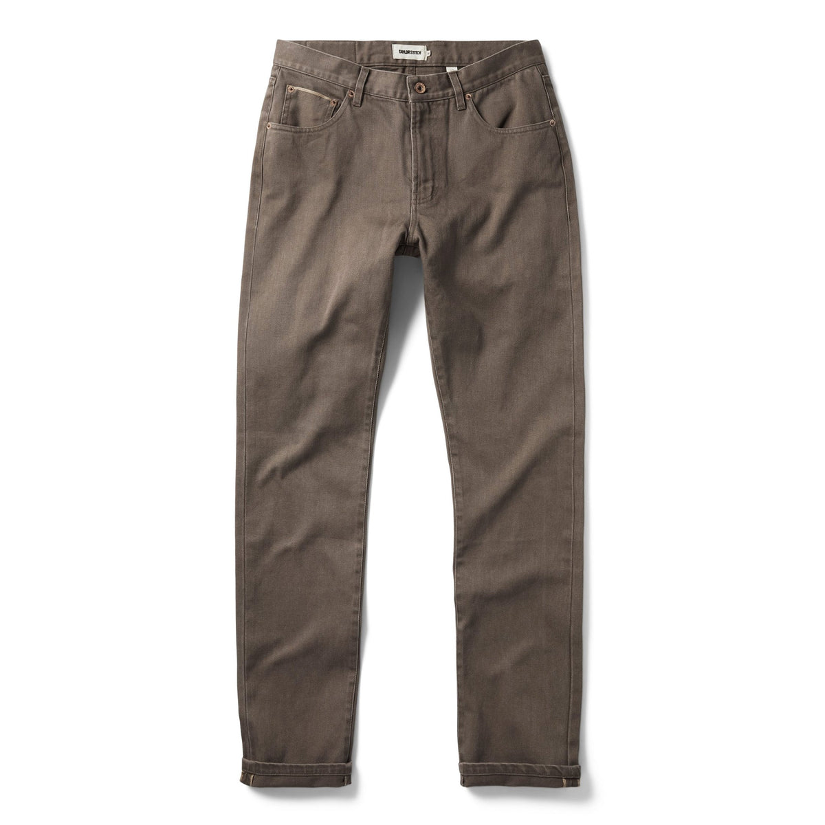 The Slim All Day Pant in Washed Walnut Selvage