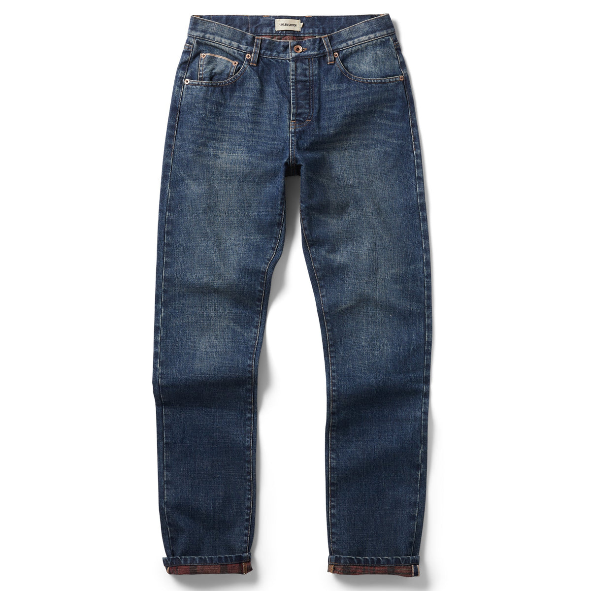The Slim Brushed Back Jean in Sawyer Wash Organic Selvage