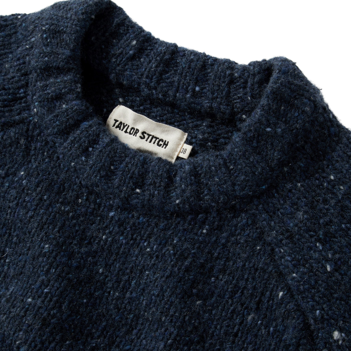 The Topside Sweater in Navy Donegal