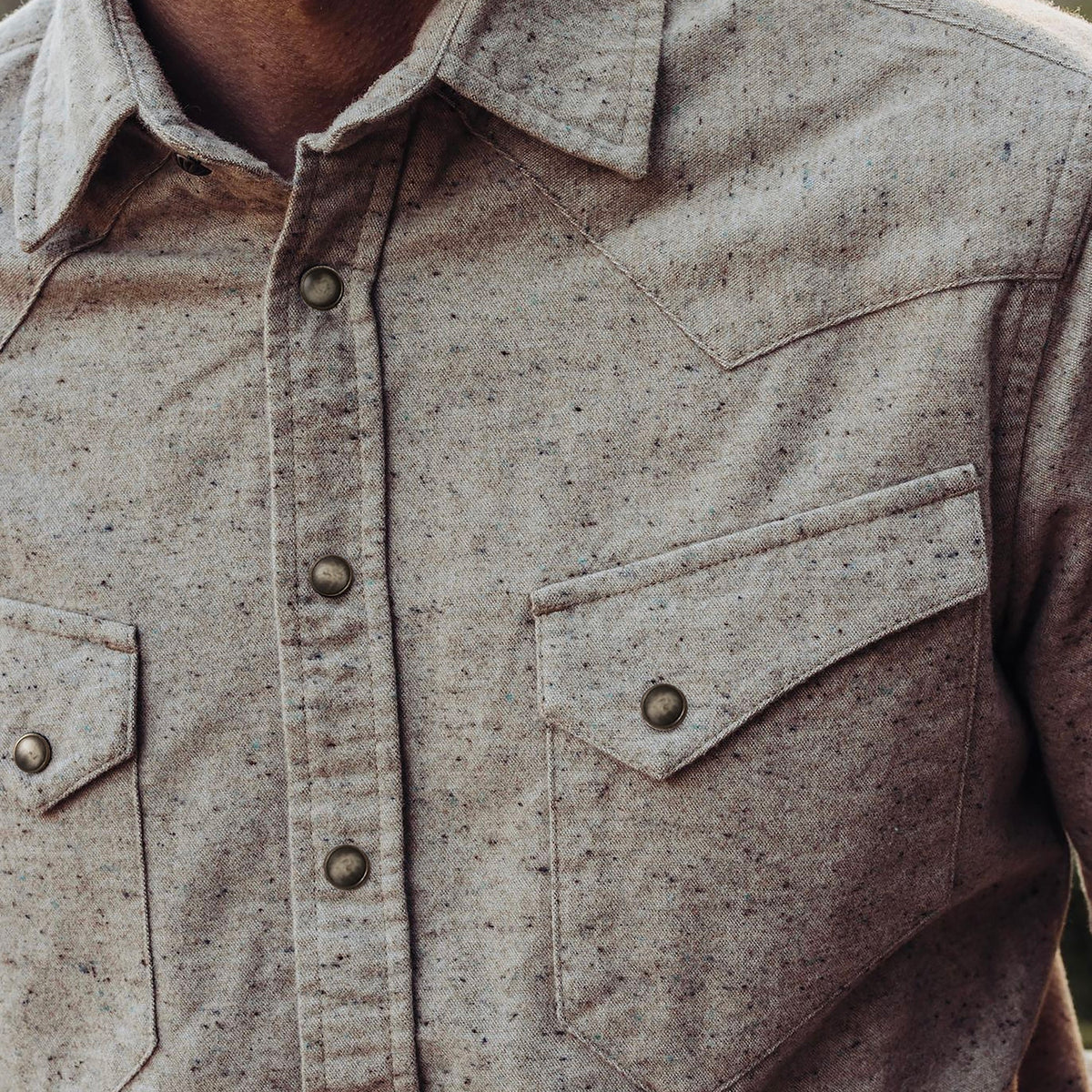 The Western Shirt in Oat Donegal