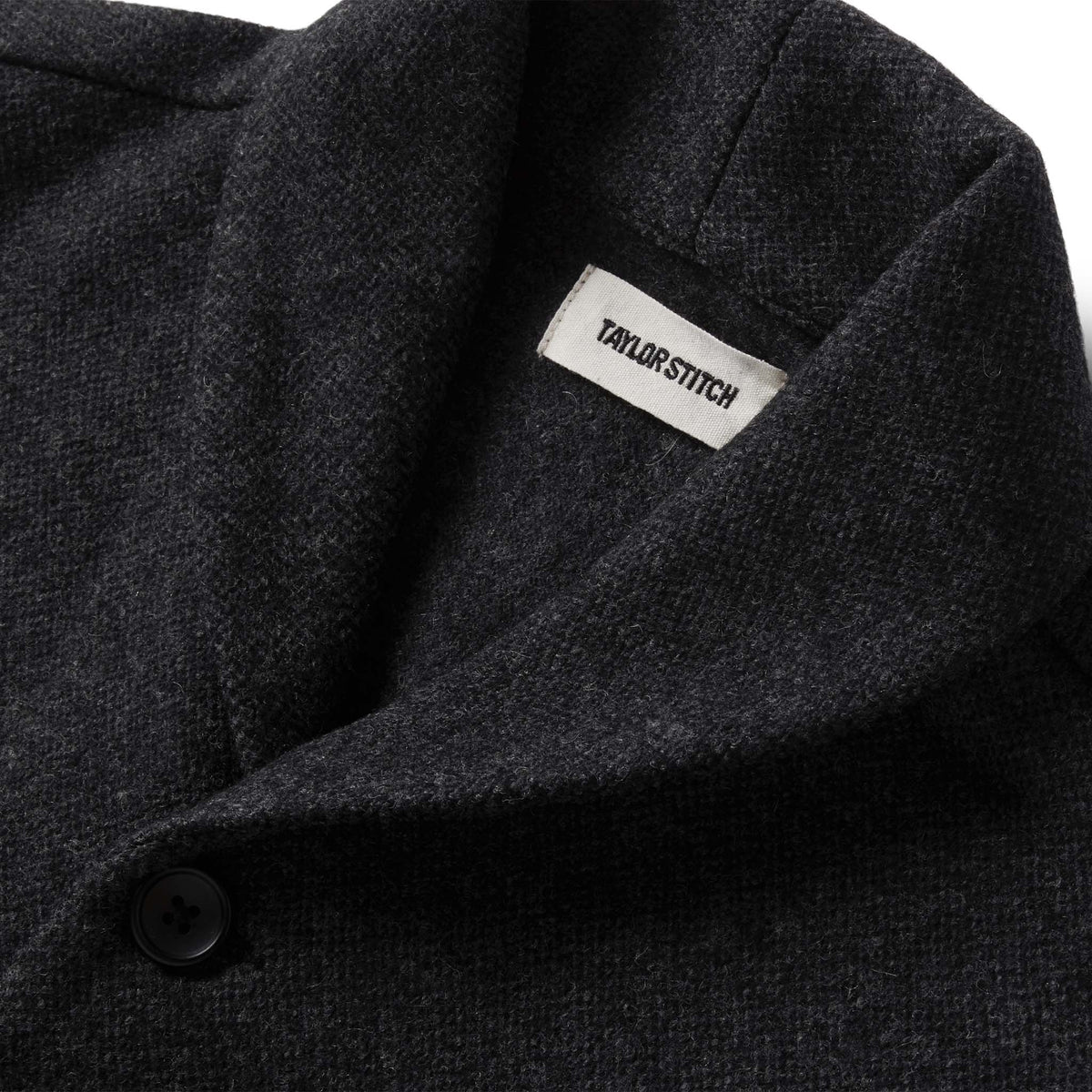 The Weekend Cardigan in Charcoal Herringbone Wool
