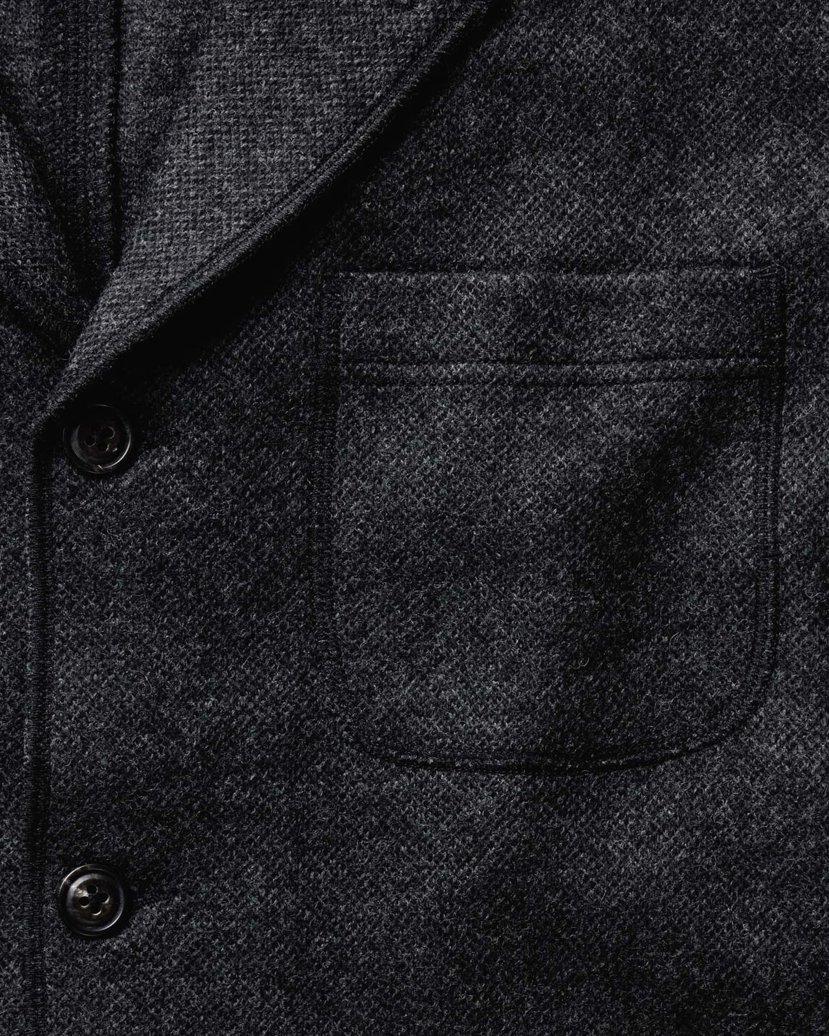 The Evans Blazer in Charcoal Birdseye Wool