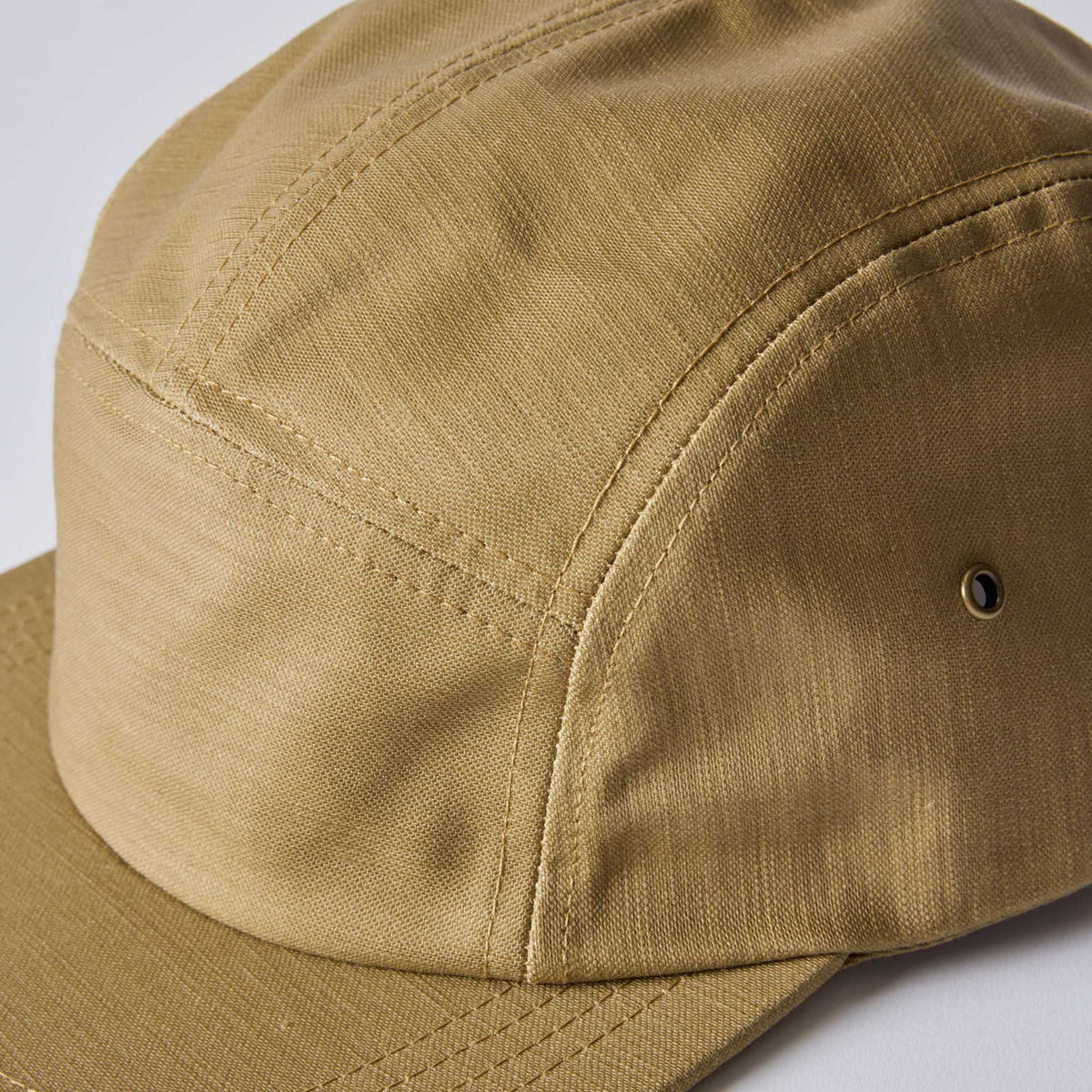 The 5-Panel Cap in Khaki Reverse Sateen