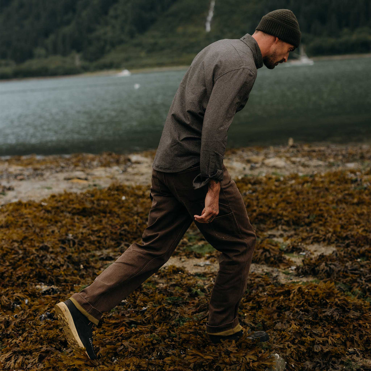 The Workhorse Pant in Aged Penny Chipped Canvas