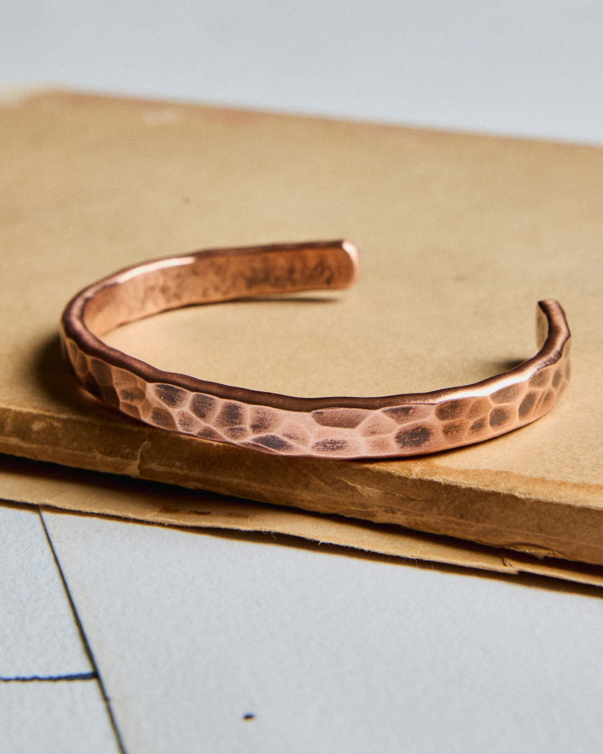 The Hammered Cuff in Copper