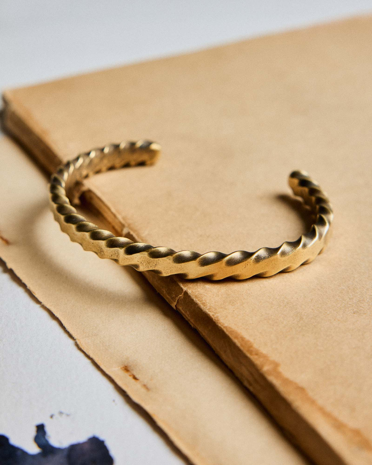 The Twisted Cuff in Brass