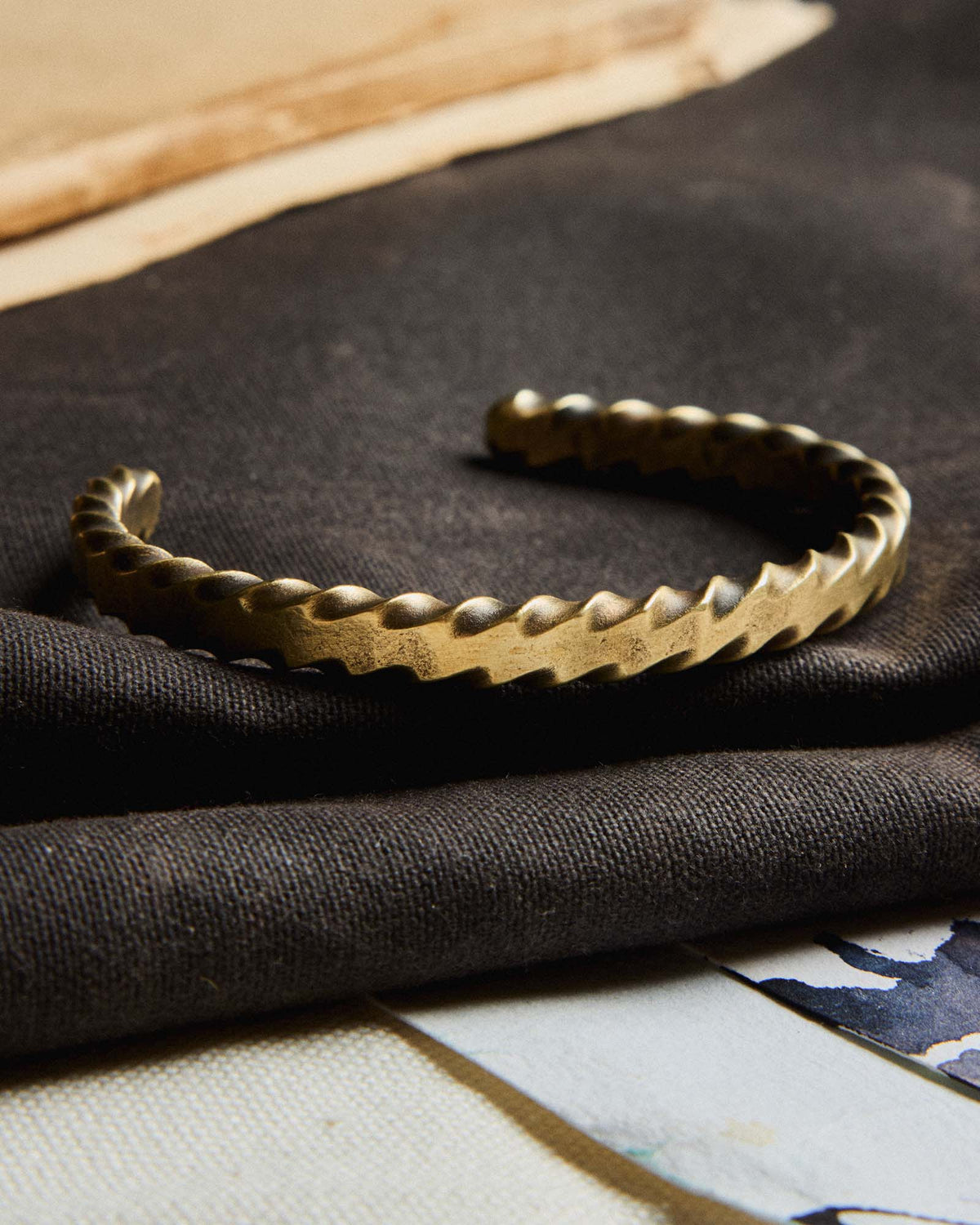 The Twisted Cuff in Brass