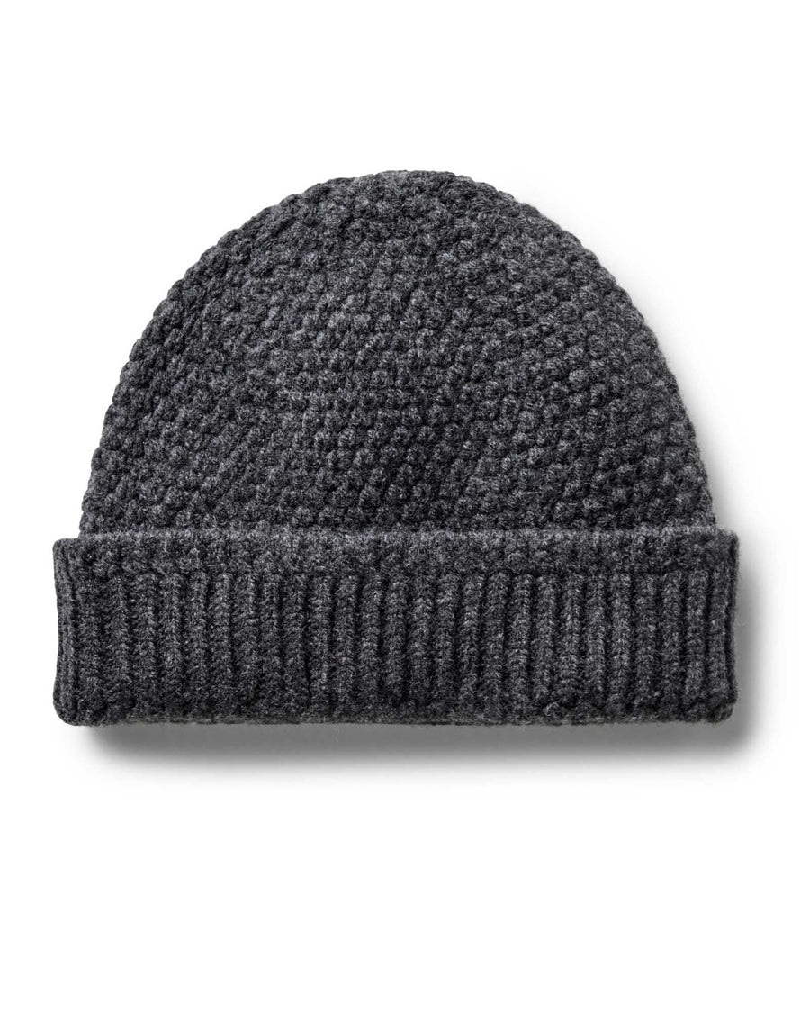 The Fisherman Beanie in Heather Coal