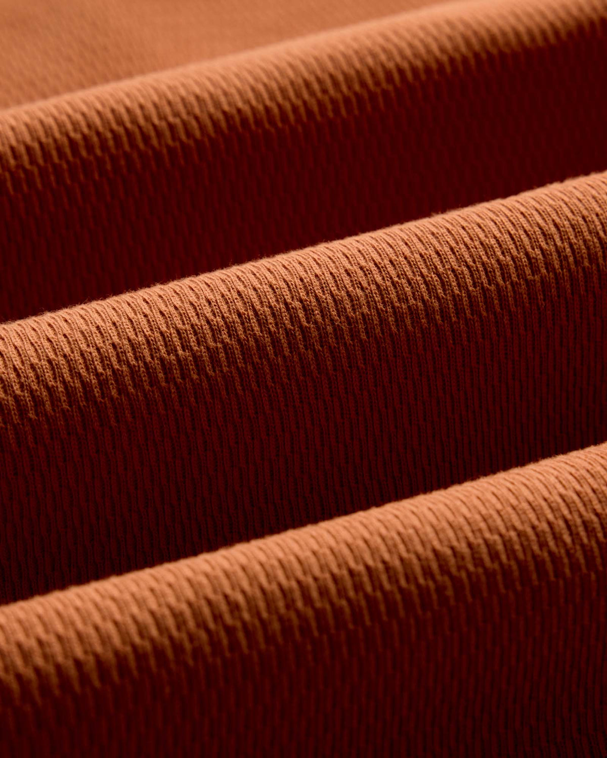 The Organic Cotton Crew in Summit Orange Waffle