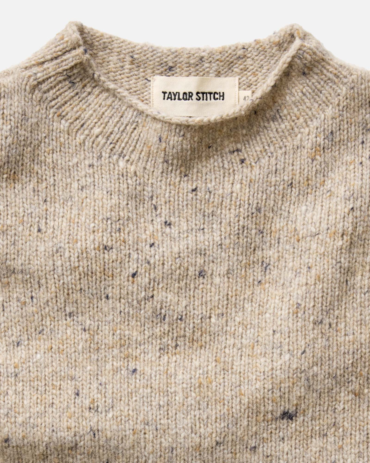The Seafarer Rollneck Sweater in Natural Donegal