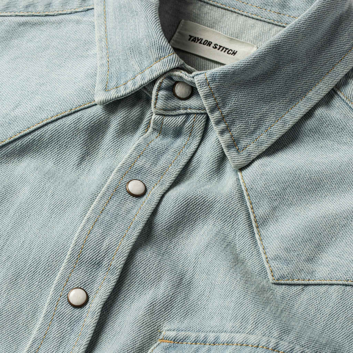 The Western Shirt in Washed Denim