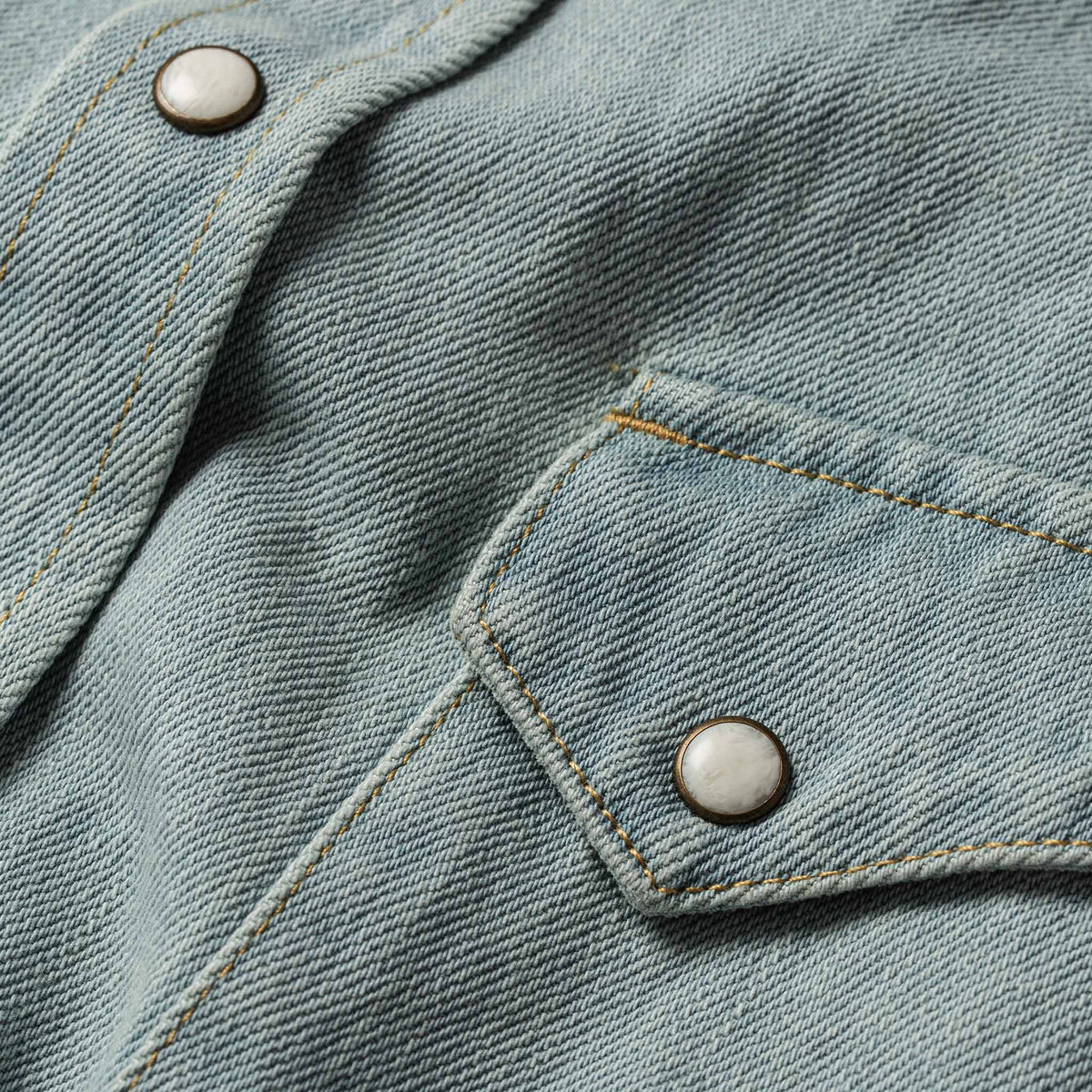 The Western Shirt in Washed Denim