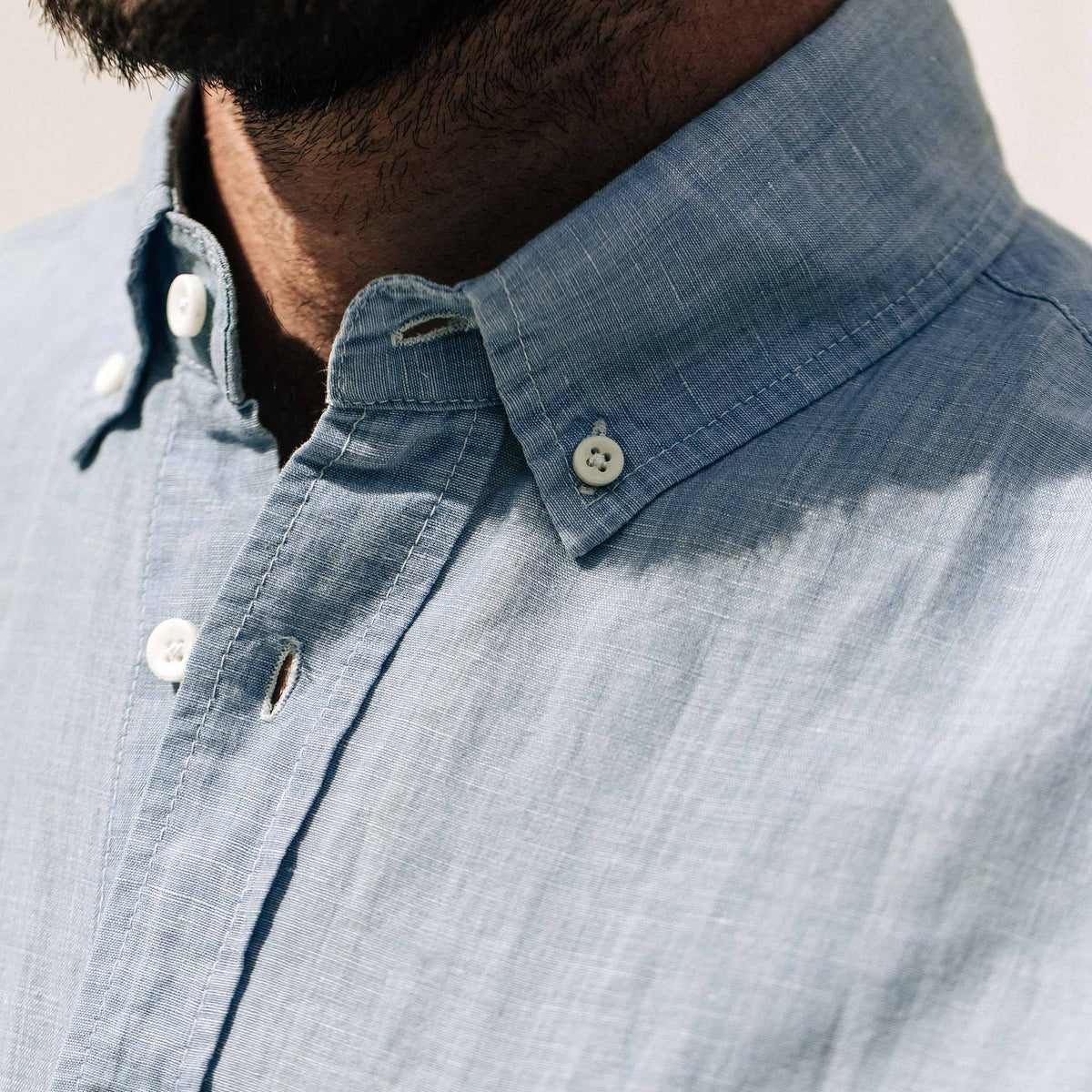 The Short Sleeve Jack in Sun Bleached Linen