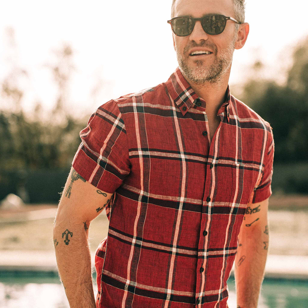The Short Sleeve Jack in Crimson Plaid