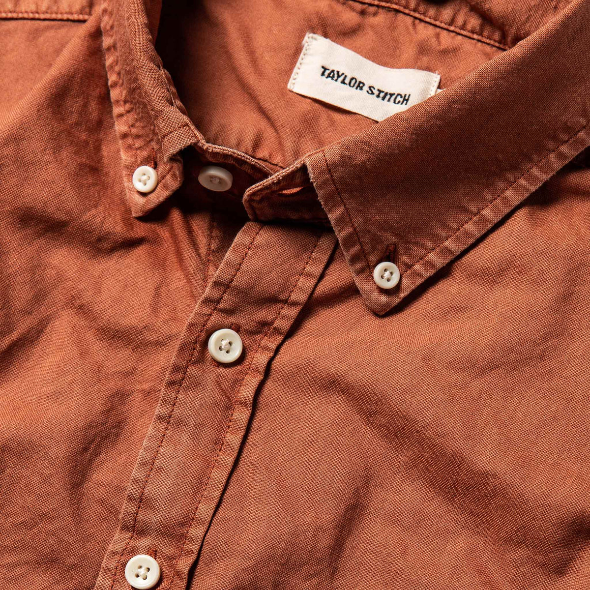 The Short Sleeve Jack in Terracotta Oxford