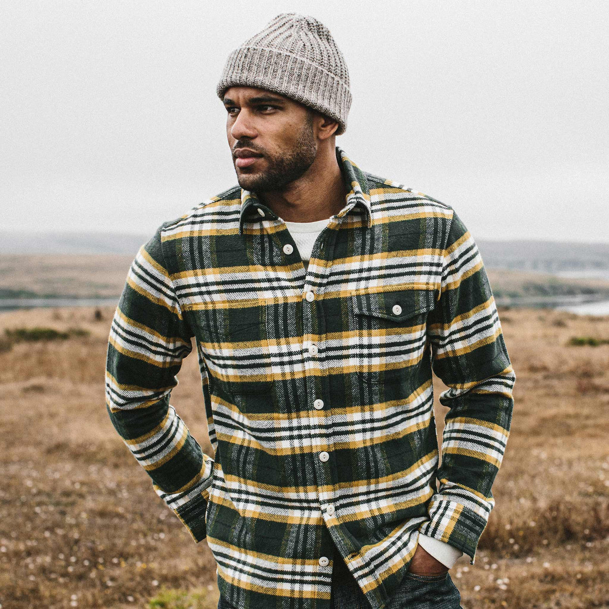 The Crater Shirt in Green Plaid