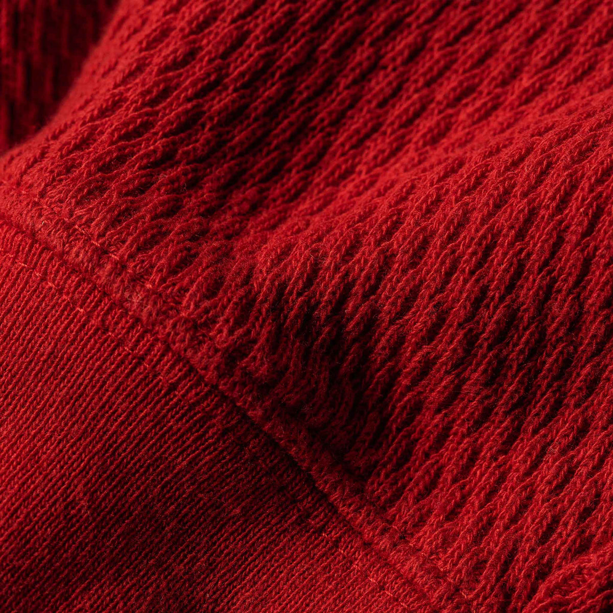 The Heavy Bag Waffle Henley in Cardinal