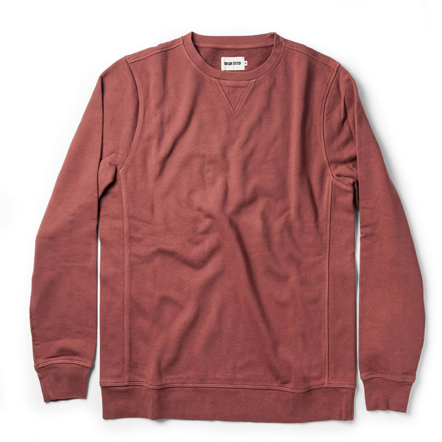The Crewneck in Brick Red Terry