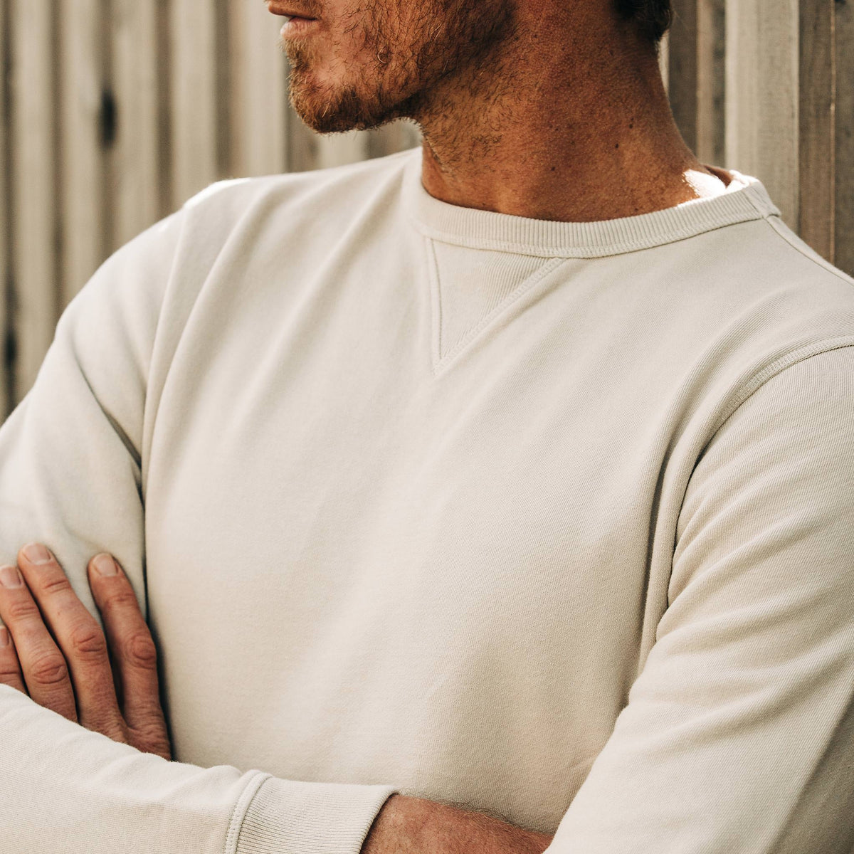 The Crewneck in Aluminum Terry