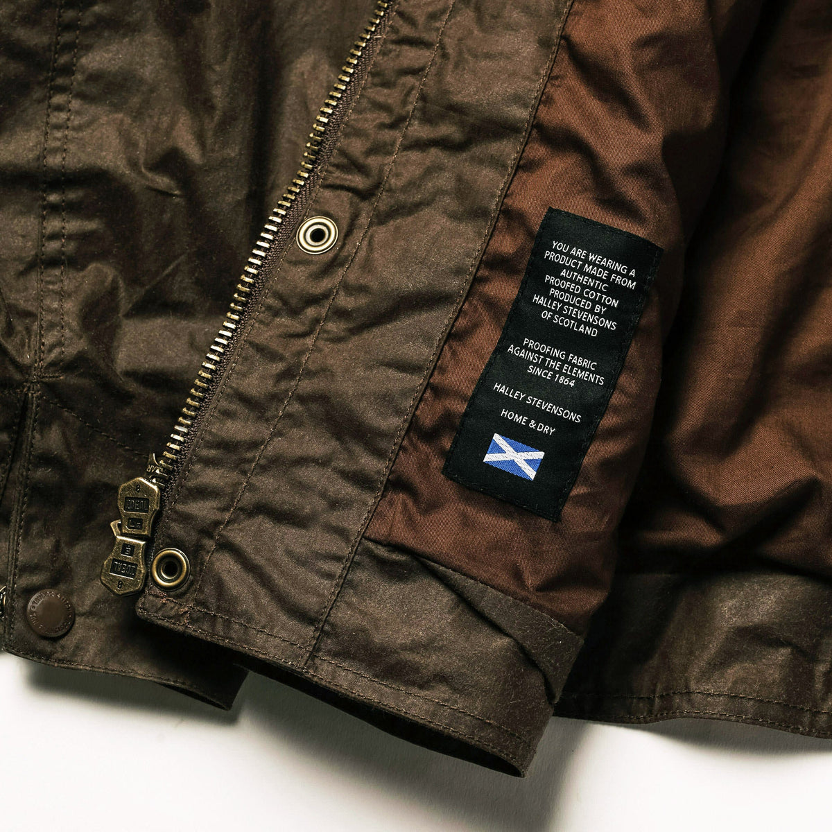 The Longshore Jacket in Dark Oak Waxed Canvas
