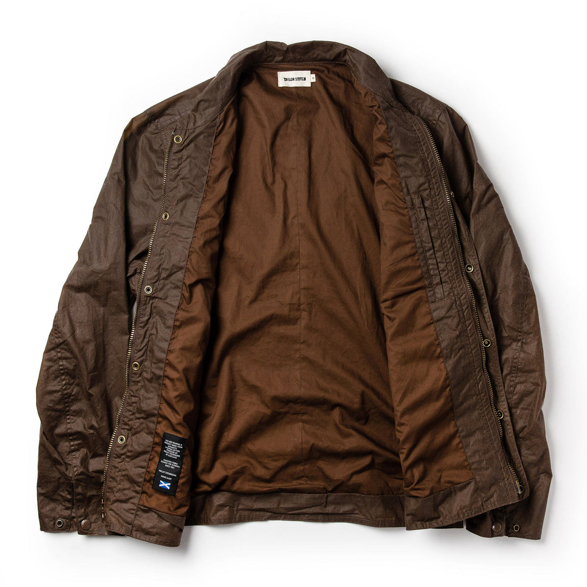 The Longshore Jacket in Dark Oak Waxed Canvas