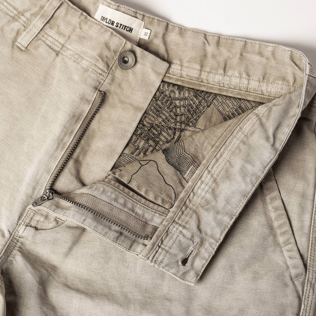The Morse Short in Aluminum Slub Linen