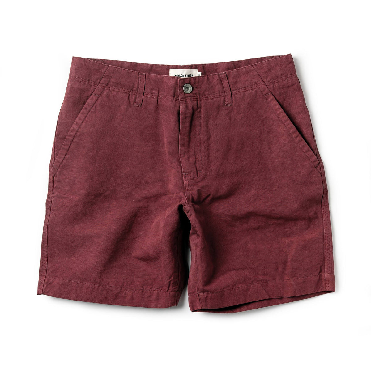 The Morse Short in Brick Red Slub Linen