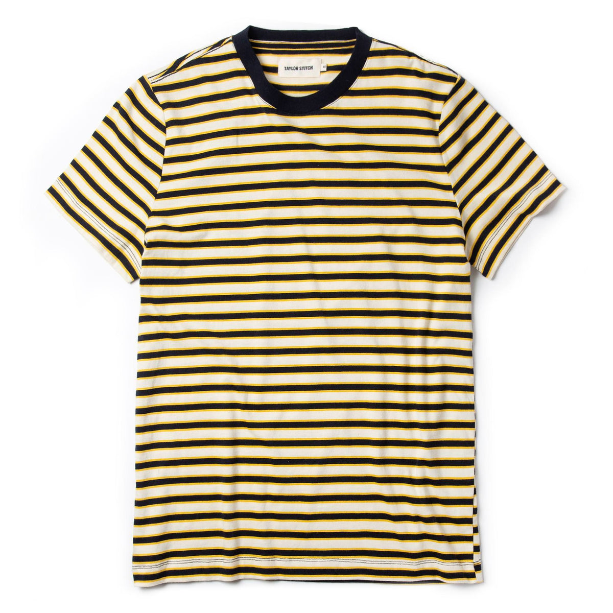 The Organic Cotton Tee in Gold Stripe