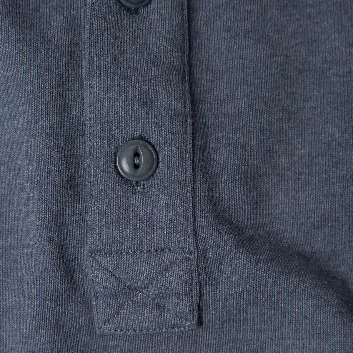 The Short Sleeve Heavy Bag Henley in Atlantic Blue