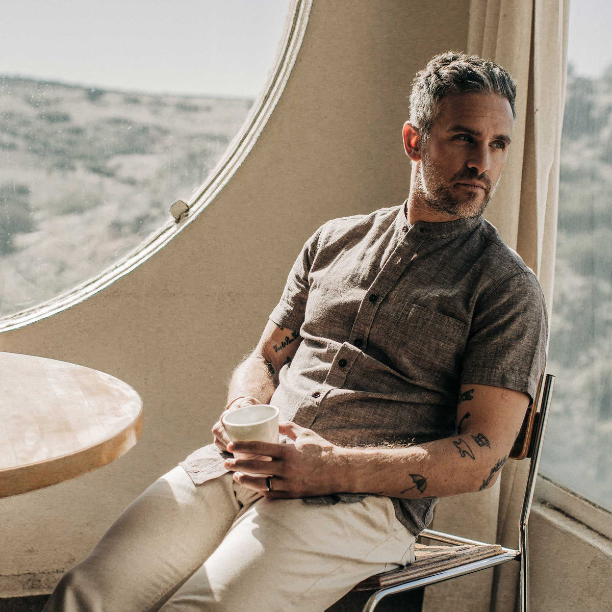 The Short Sleeve Bandit in Tobacco Hemp