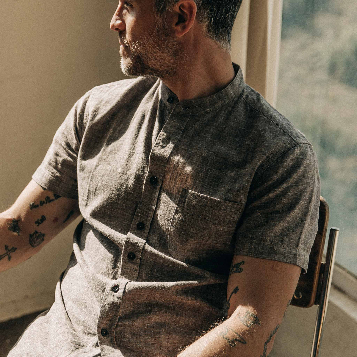 The Short Sleeve Bandit in Tobacco Hemp