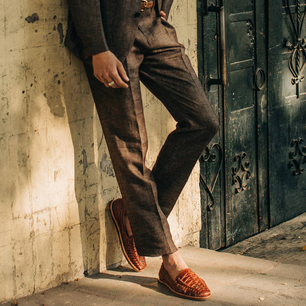 The Sheffield Trouser in Cocoa Linen