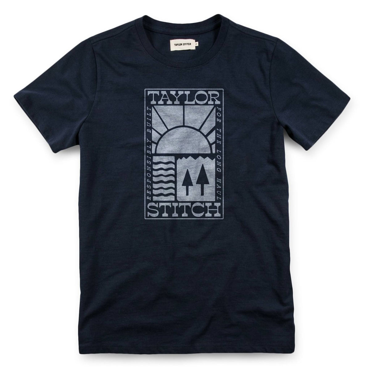 The Heavy Bag Tee in Retro Block Print