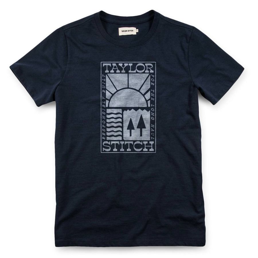 The Heavy Bag Tee in Retro Block Print