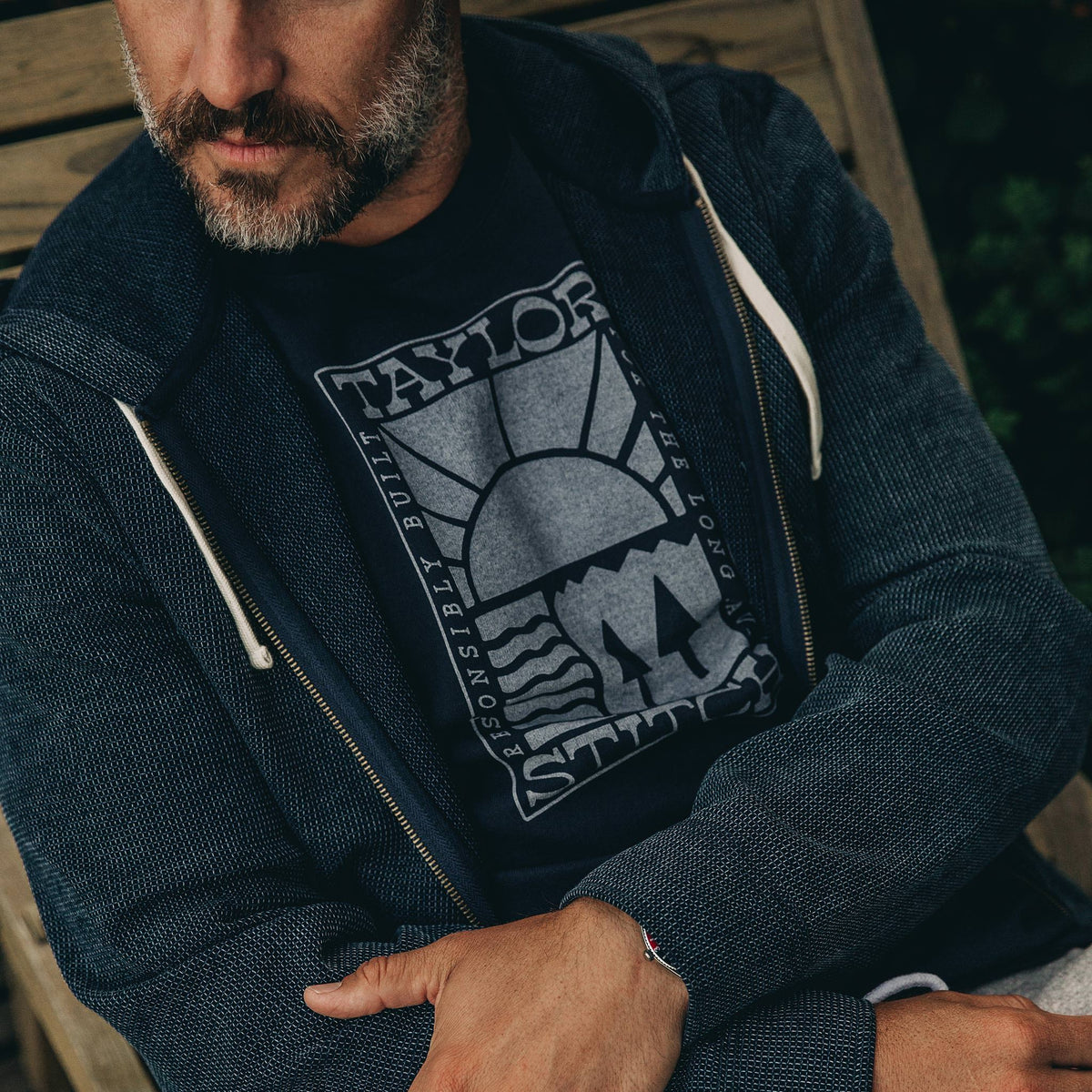The Heavy Bag Tee in Retro Block Print