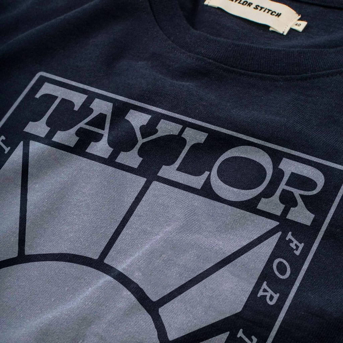 The Heavy Bag Tee in Retro Block Print