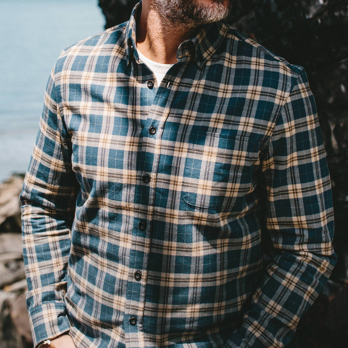 The Jack in Brushed Navy Plaid