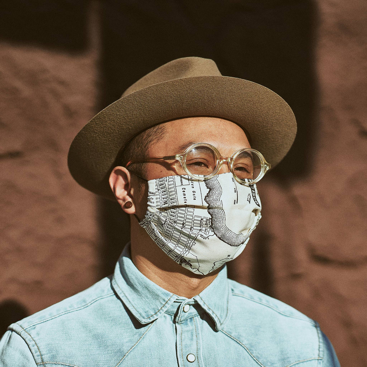 The Pleated Mask in SF Map Print