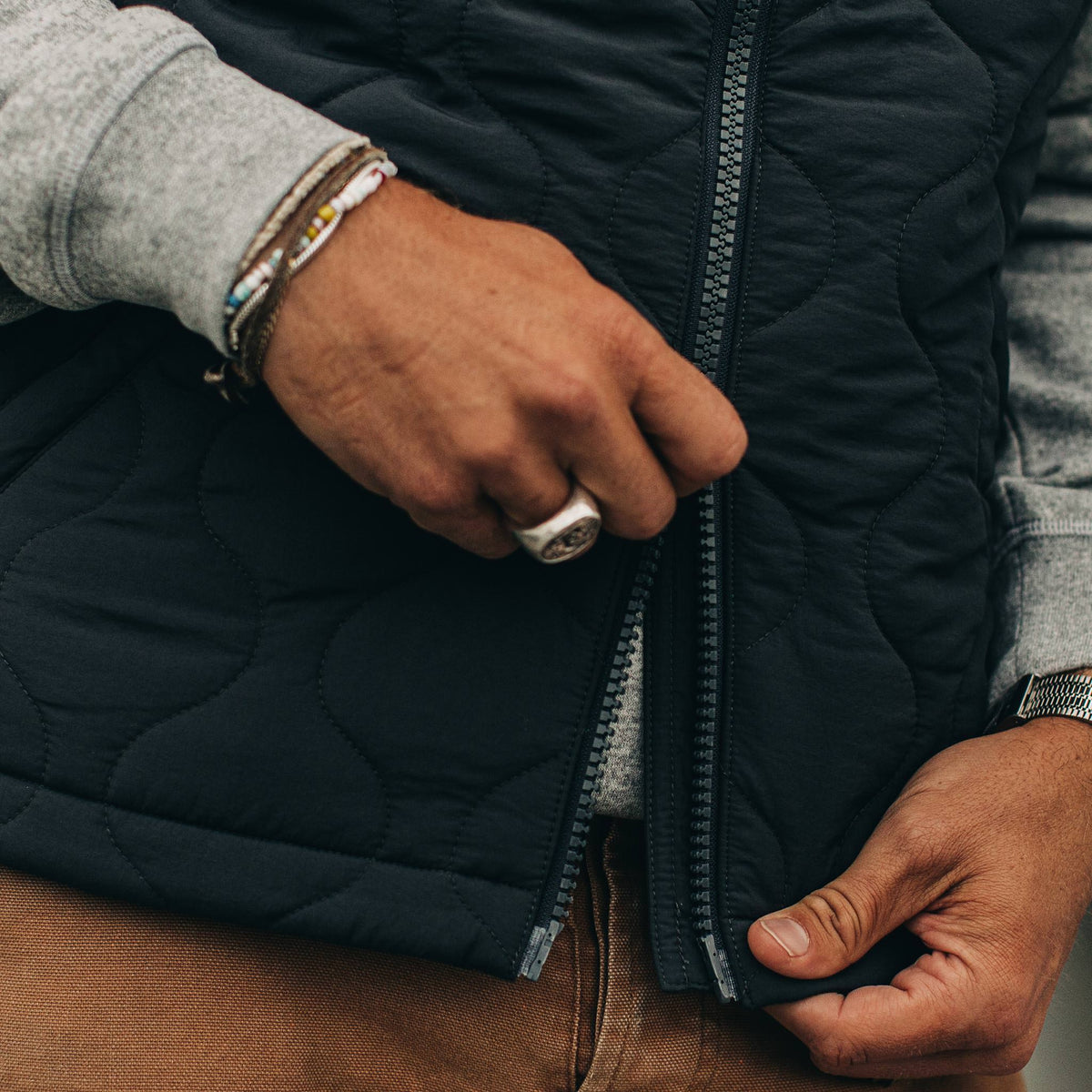 The Vertical Vest in Charcoal