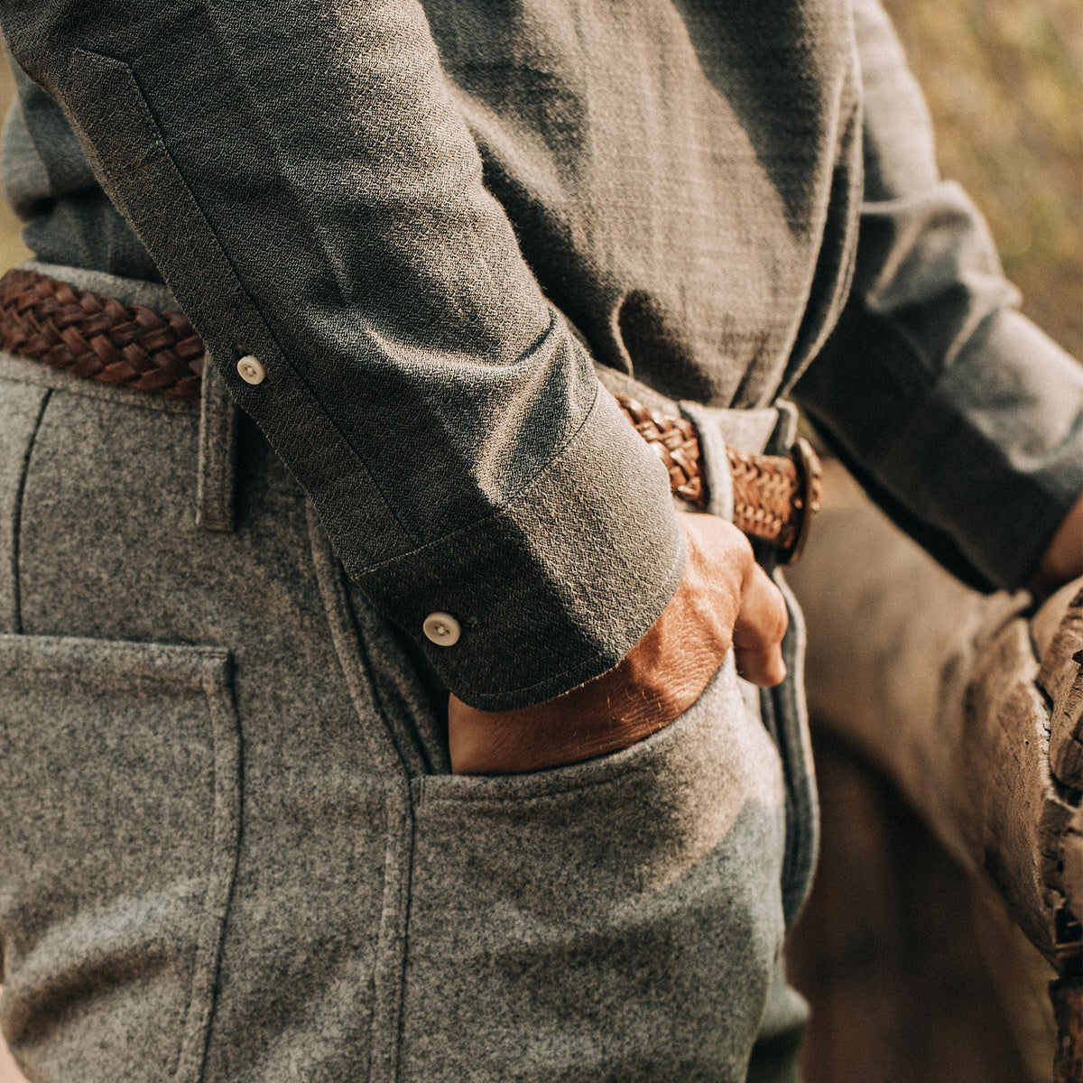 The Camp Pant in Heather Grey Wool