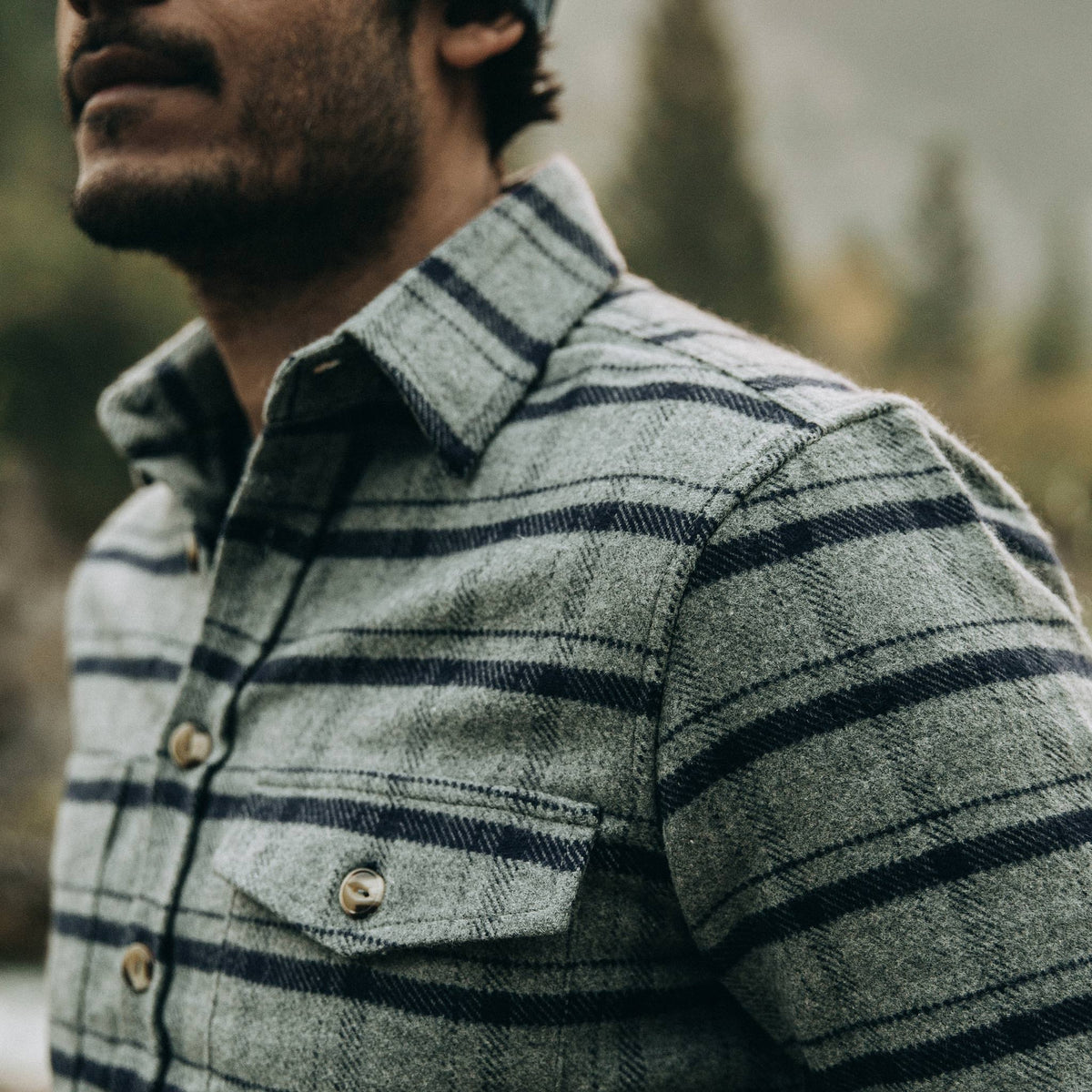 The Crater Shirt in Ash Plaid