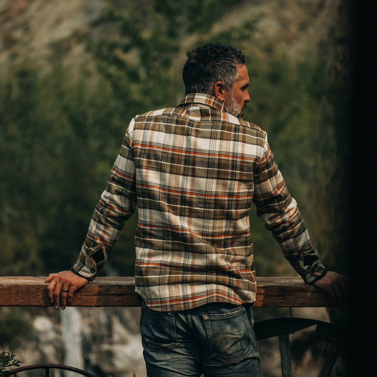 The Crater Shirt in Tan Plaid