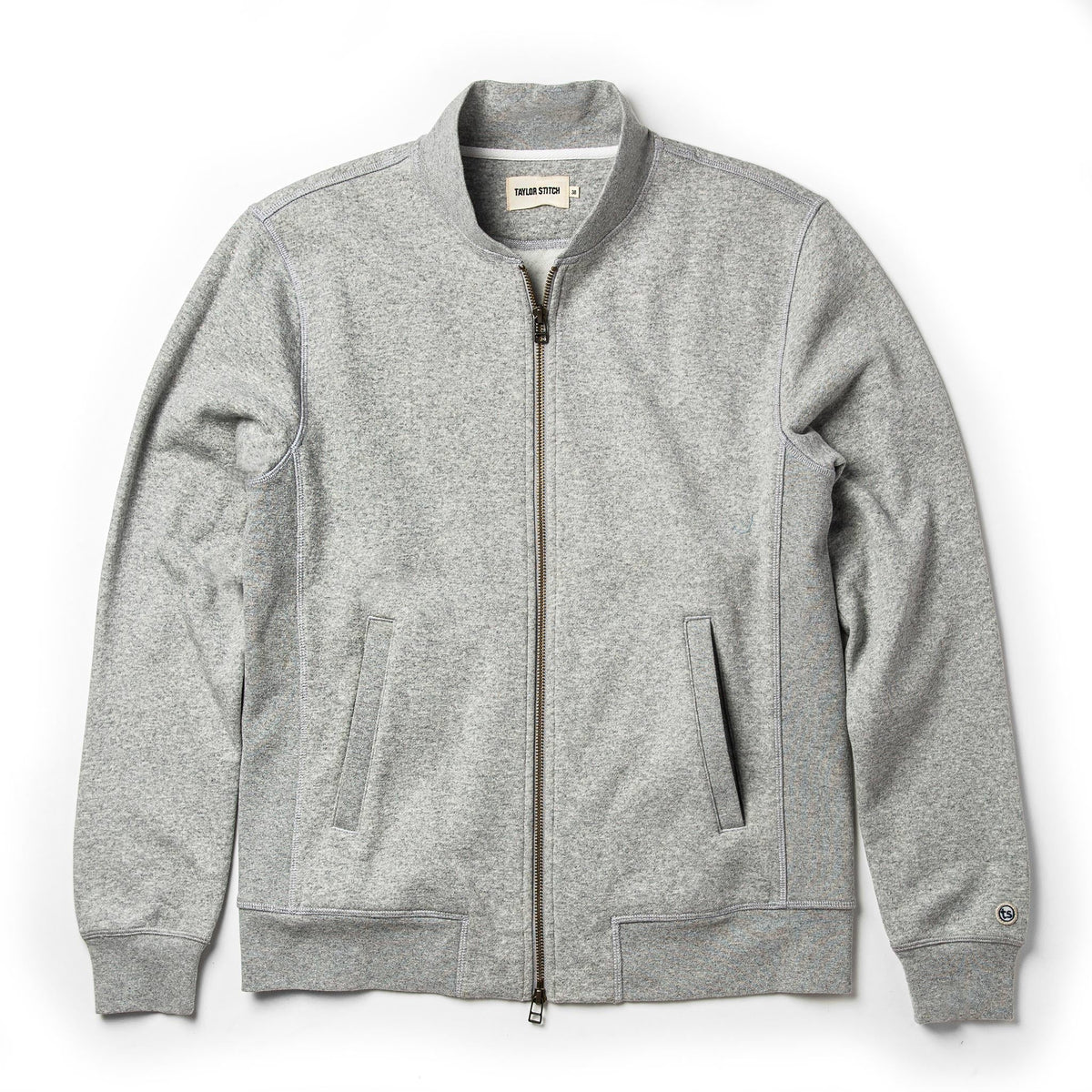 The Heavy Bag Bomber in Heather Grey Fleece