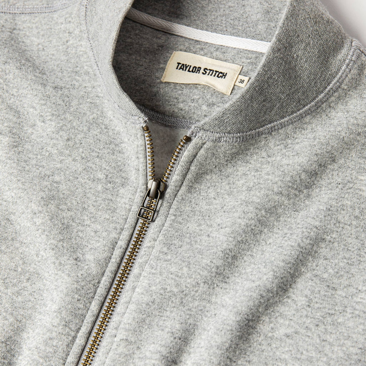 The Heavy Bag Bomber in Heather Grey Fleece