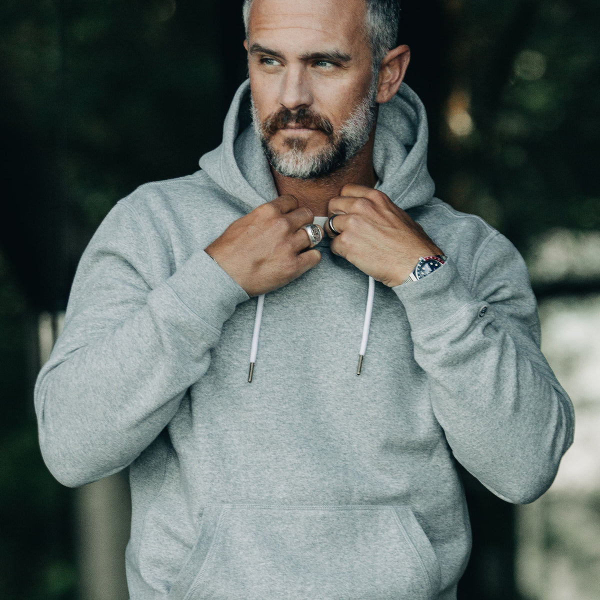 The Heavy Bag Hoodie in Heather Grey Fleece